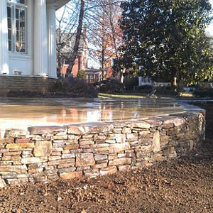 custom patio and wall Pondscapes Maryland